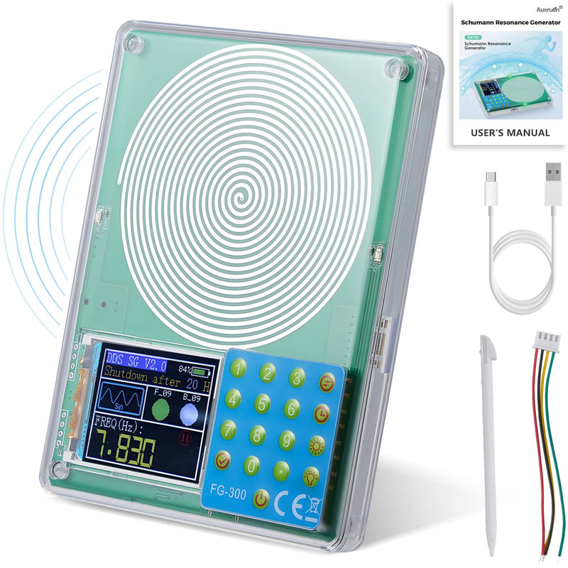 Schumann Resonance Generator, Rechargeable 7.83Hz Frequency Generator for Healing, 13 Waveform Modes 0.001Hz-200KHz Adjustable Frequency Schumann Sine Wave Generator, Frequency Healing Device