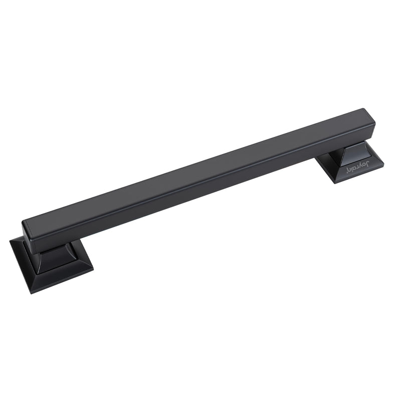 Joyrain Stainless Steel Square Grab Bar - ADA Compliant 500lb Weight Limit, 16/24/32 Inch Bathroom Safety Rail for Seniors & Disabled (Matte Black, 16 inch) Matte Black