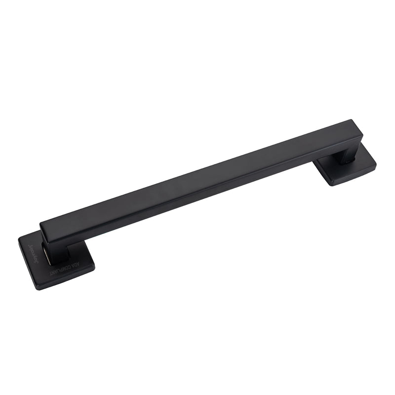Joyrain ADA Square Grab Bar 16/24/32 Inch - 500lb Capacity Safety Rail for Elderly, Non-Slip Bathroom Handle (Matte Black, 12 inch) Matte Black