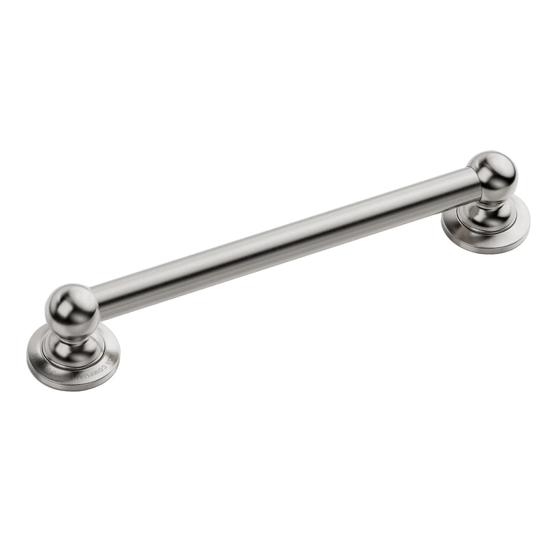 Heavy Duty ADA Grab Bar for Seniors - 16/24/32 Inch Stainless Steel with Reinforced Plastic Base, 500lb Capacity Safety Rail (Brushed Stainless Teel, 16 inch) Brushed stainless teel