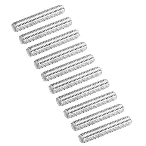 MECCANIXITY 30Pack Fully Threaded Rod M8 x 45mm 1.25mm Thread Pitch 304 Stainless Steel Right Hand Threaded Rods Bar Studs M8 x 45 x 1.25mm 30