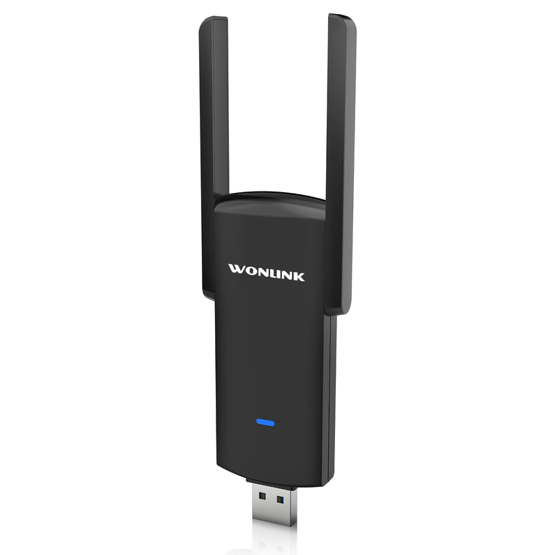 USB WiFi Adapter for Desktop PC, WONLINK 1300Mbps 5G/2.4G Dual Band Wireless Network Adapter with Dual High-Gain Antennas, Supports Windows 11/10/8.1/8 & MAC OS 10.9-10.15 (NA1501)