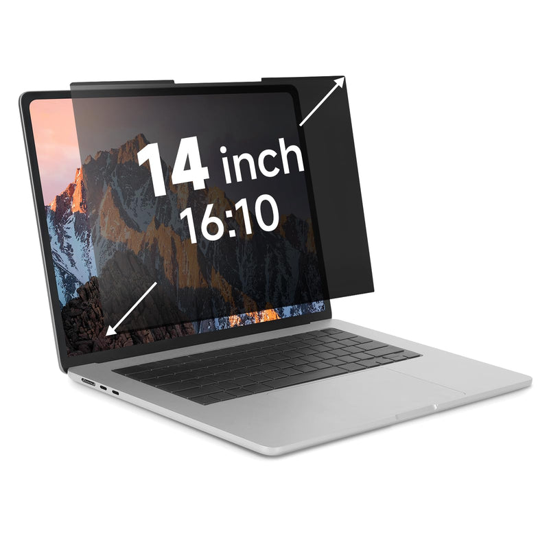 Nano-Suction Laptop Privacy Screen 14 Inch 16:10, Removable Screen Privacy Shield for Laptop, Anti Glare, Anti Bule Light, Screen Protector for Lenovo HP Dell Acer Asus Thinkpad 14 inch(16:10)