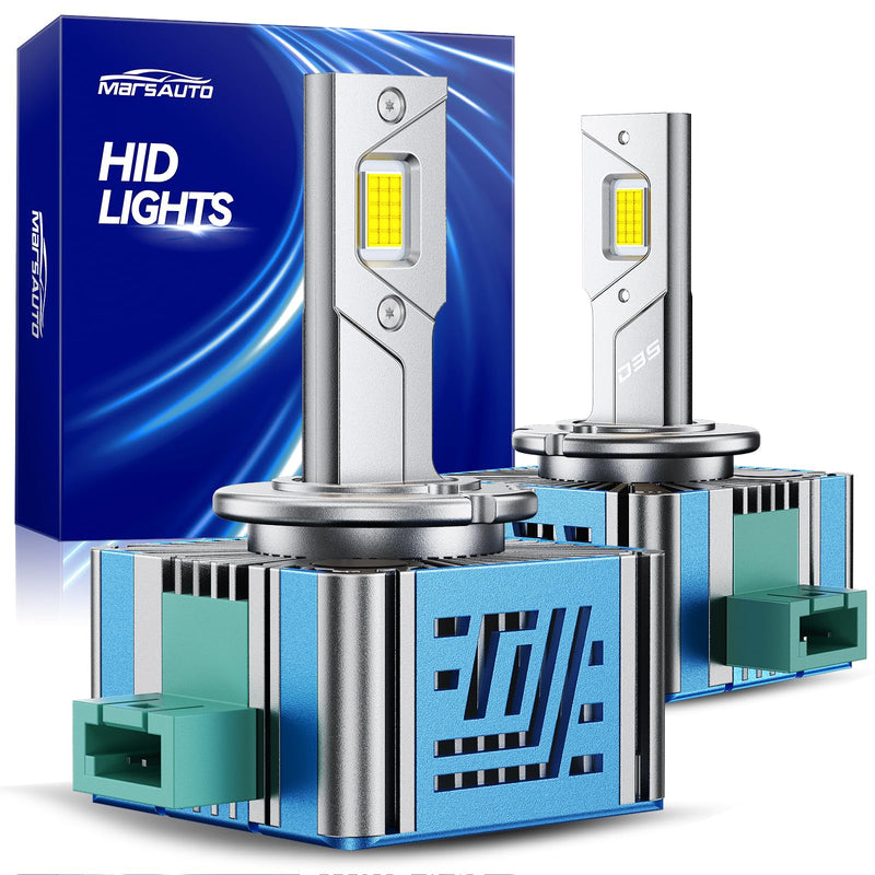 Marsauto D3S D3R HID Bulbs, 800% Brightness, 30,000LM 6500K White for 66340 42403 42302 (42403C1) Xenon HID Bulb, Plug and Play, Pack of 2