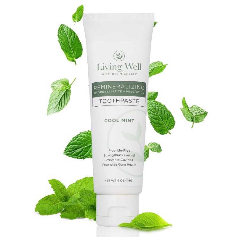 Hydroxyapatite Toothpaste with PROtektin, Fluoride-Free, Mint, 4 oz | Supports Enamel Strength, Oral Microbiome and Gum Health - Remineralizing Formula with PROtektin