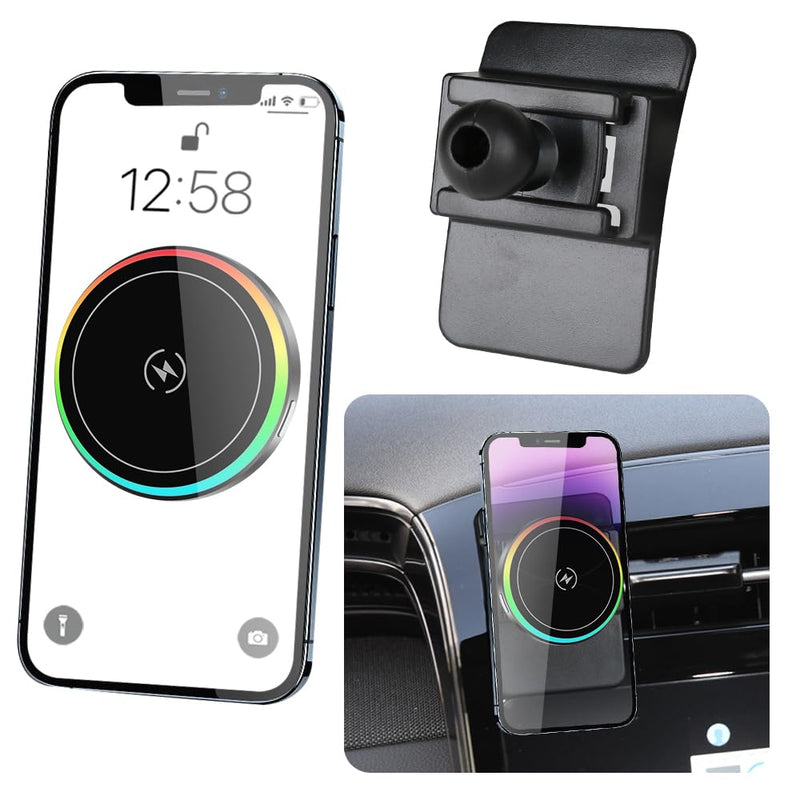 Car Magnetic Phone Mount for Hyundai Tucson 2022 2023 2024 and Hyundai Santa Cruz 2022-2024 Auto Accessories Best Cellphone Holder Fast 15W Wireless Charger Cell Phones Charging Screen Stand for Hyundai Tucson 2022-2024,Santa Cruz 2022-2024