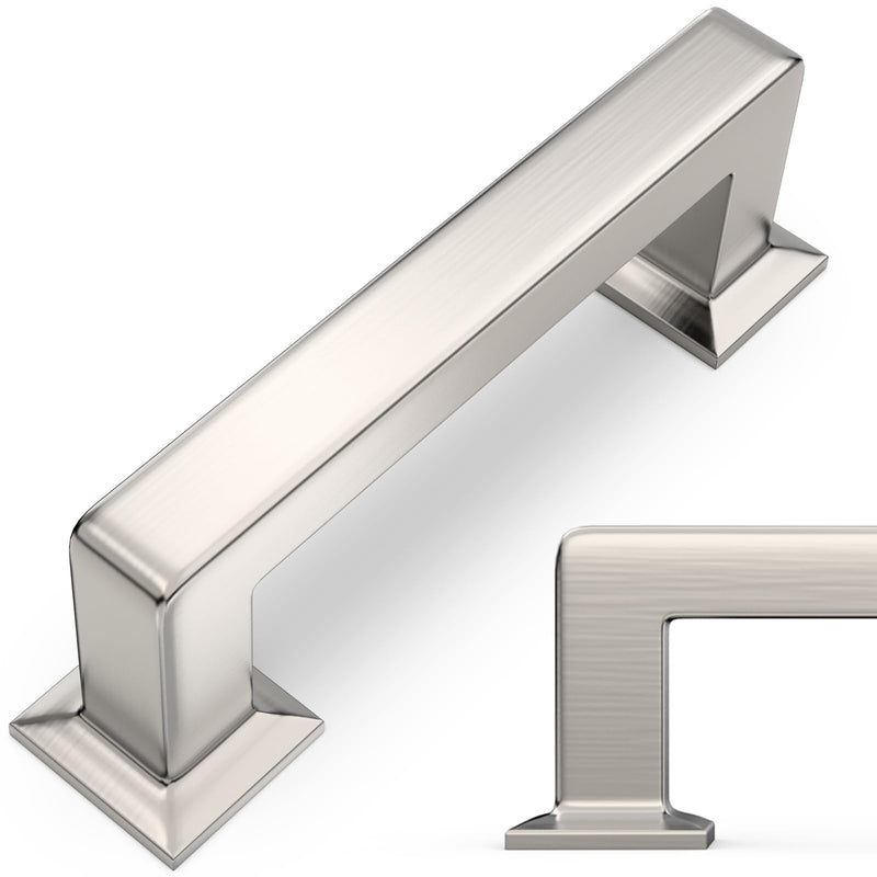 10 Pack Brushed Nickel Cabinet Pulls 3 Inch(76mm) Kitchen Cabinet Handles Cabinet Hardware for Drawer Pulls 3" Hole Center(76mm) 10