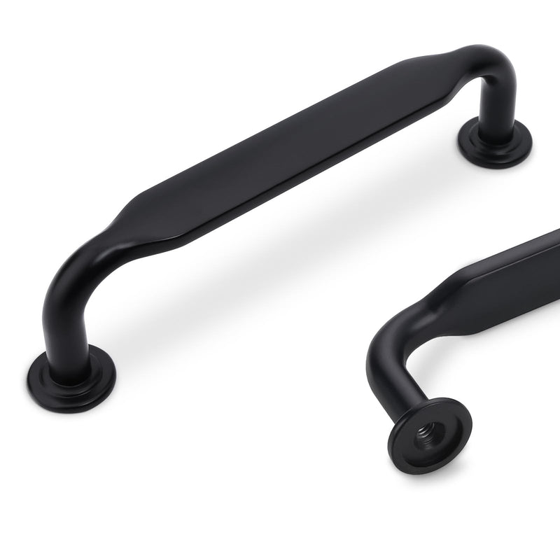 10 Pack Matte Black Cabinet Pulls 3-3/4 Inch(96mm) Kitchen Cabinet Handles Cabinet Hardware for Drawer Pulls 3-3/4' Hole Center(96mm) 10