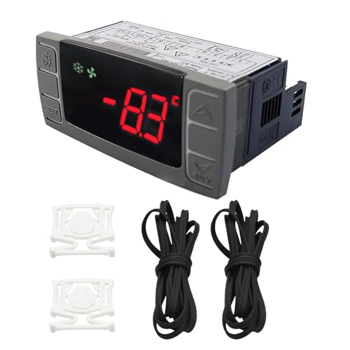 XR03CX-4N0F1 Temperature Controller ,120V/50-60HZ Digital Thermostat Controller Fit for Dixell Programmable Refrigerators/Freezers,Normal Temperature Refrigerating Units Compressor Refrigerators XR03CX-4N0F1