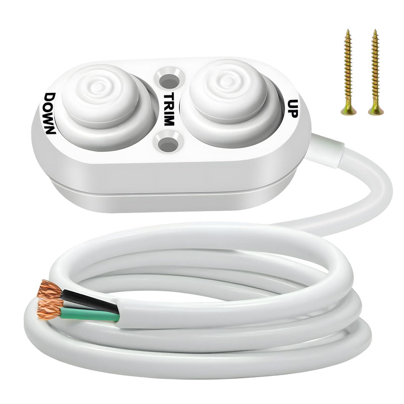 Boat Tilt Trim Switch, Jack Plate Trim Switch for Boat IP67 Waterproof, Suitable for Fishing, Boats, Yachts, Ships White