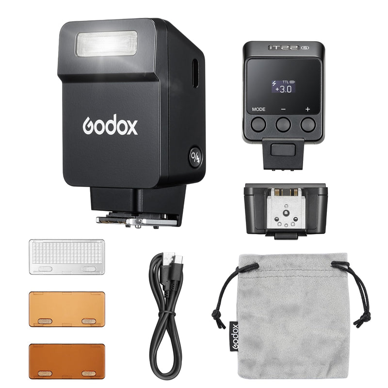 GODOX iT22 C IT22C mini Flash, TTL Wireless Camera Flash for Canon Camera | 700+ Flashes & 1.5 s Recycling iFlash, Color Black IT22 C (Black)