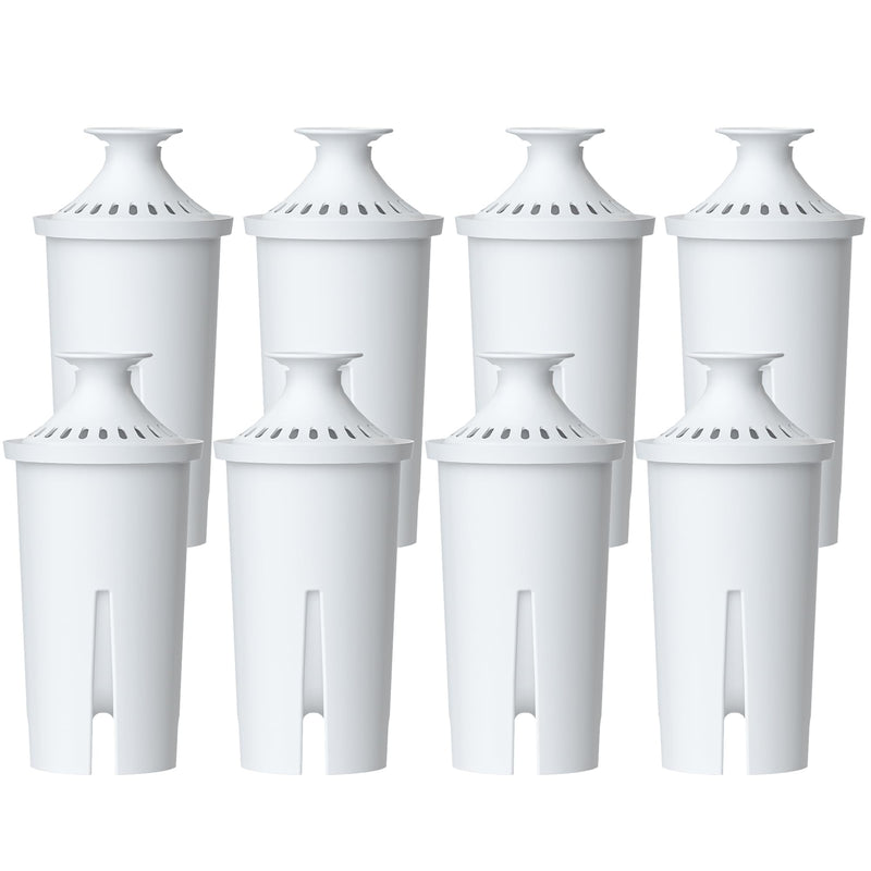 AQUA CREST CF06A Replacement for Brita® Filter, Brita® Water Pitchers and Dispensers, Classic OB03, Mavea® 107007, and More, NSF Certified Pitcher Water Filter, 8 Pack 8 Count