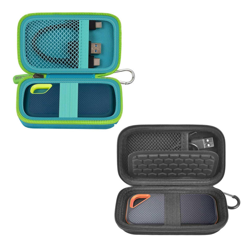 2 Hard Case for Sandisk 500GB/1TB/2TB/4TB and PRO 500GB/1TB/2TB/4TB Portable External SSD
