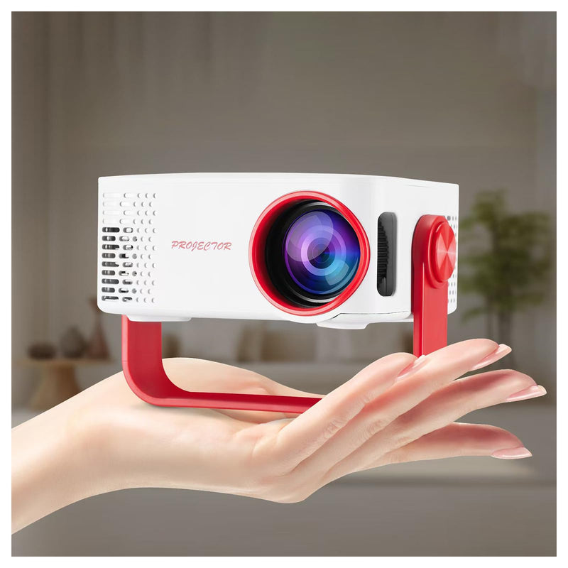 Mini Projector, Portable Projector Upgraded Full HD 1080P Resolution, Smart Movie Projector with WiFi,180° Rotatable Stand, Compatible with iOS/Android/Windows/USB/HDMI