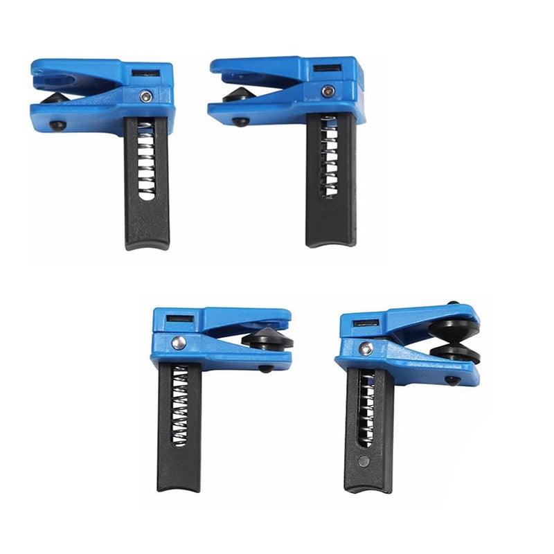 4 PCS Brake & Fuel Line Stoppers Kit – 3/8" 5/16" 1/2" Banjo Vertical Brake Line Plugs, PVC Edge with RPV Handle, Auto Stop Clamps for Auto Repair (Blue)