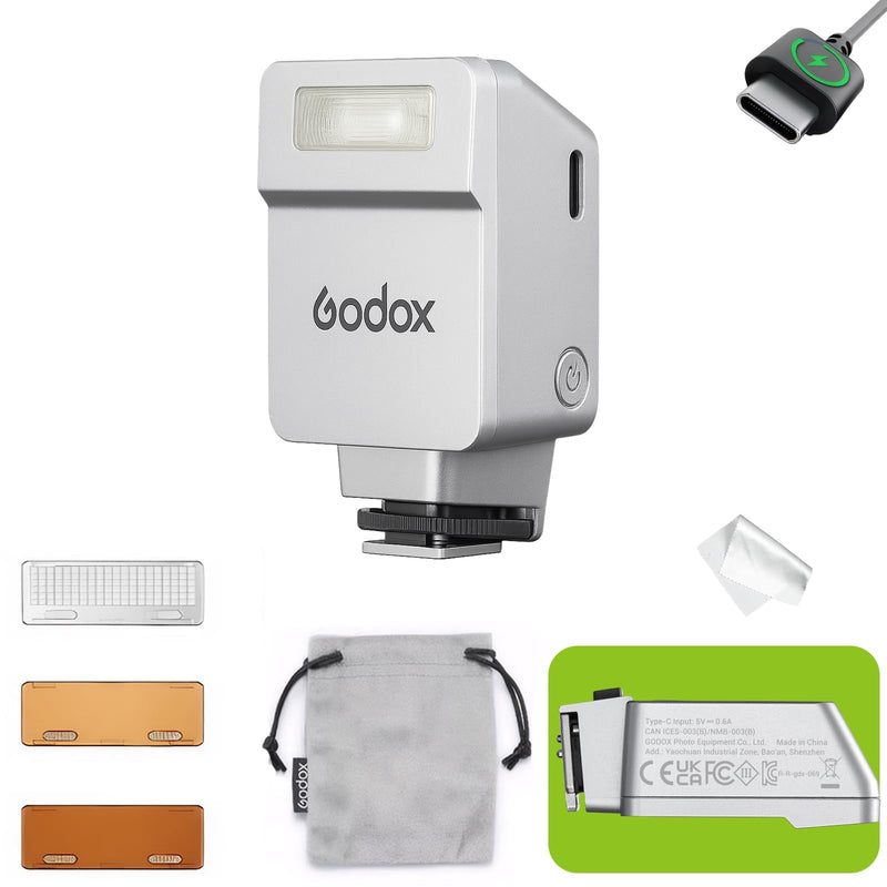 Godox iT22N TTL Mini Flash for Nikon Cameras, Compact On-Camera Speedlite | 700+ Flashes, 1.5s Recycle, 1/32–1/1 Output with 1/3 Stop Adjustment, USB-C Charging, Hot Shoe Trigger, Spreader and Filters IT22N for Nikon