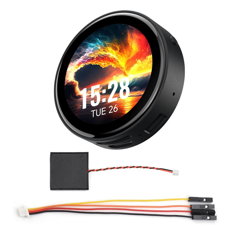 Waveshare ESP32-C6 1.43inch AMOLED Touch Round Display Development Board, 466×466 Pixels, 160MHz RISC-V Processor, QSPI Interface, Dual Digital Microphone Array, with Enclosure