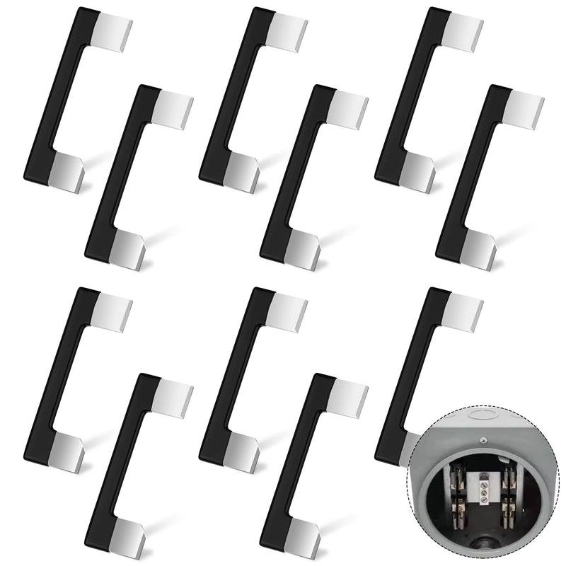 12Pcs 200 Amp Meter Socket Jumper Assembly Bypass Jumper Bus Electrical Meter Base Jumper Link Standard 2-1/4'' Handles Strong Insulation for Testing Maintaining Circuit Security Hot Checking 12