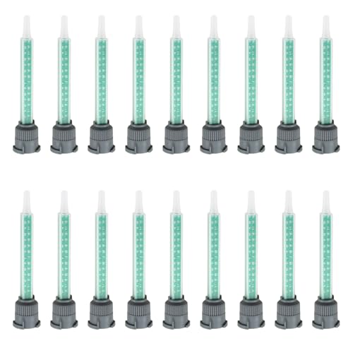 18PCS Plastic Spiral Internal Dynamic Adhesive Mixing Nozzles Resin Mixer for 50ml Glue Gun Applicator