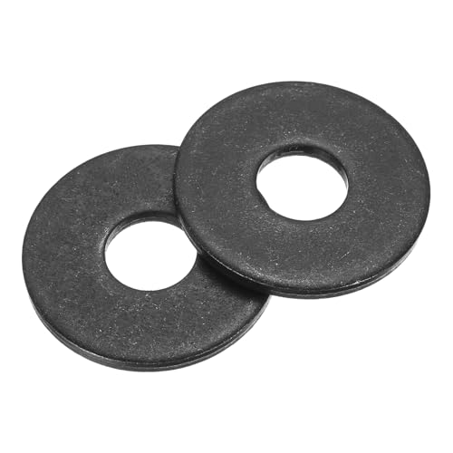 uxcell 50Pcs M10 Fender Washers, Carbon Steel Flat Washer 30mm OD, 2.5mm Thickness, Metal Gasket for Screws and Bolts, Black Oxide M10 x 30mm x 2.5mm 50