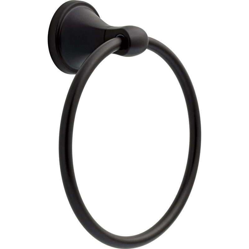 Delta Faucet Becker (1-Pack) Hand Towel Holder, Matte Black, Ring for Bathroom or Kitchen Sink, Wall Mounted BCK46-MB