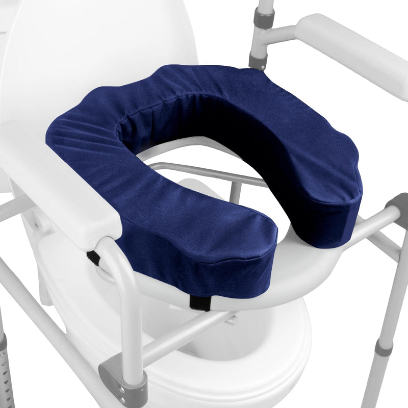 Raised Toilet Seat Cushion – High-Density Foam Booster Pad for Elderly, Seniors, Disabled – Toilet Riser for Standard & Elongated Toilets – Commode Seat Cushion Non-Slip & Easy to Clean (3 inches) 3 inches