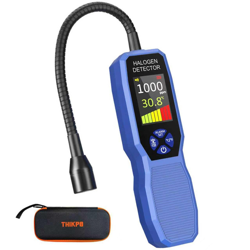 THIPKO HVAC Refrigerant Leak Detector, Freon Leak Sniffer for R134a R410A R22 R32 R1234yf, Halogen Gas Detector for Automotive AC Repair & Air Conditioning with LCD Display & Audio Alarm