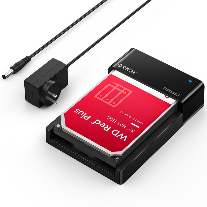 ORICO External USB 3.0 to SATA Hard Drive Lay-Flat Docking Station for 2.5 or 3.5in HDD, SSD Up to 24TB [Support UASP]