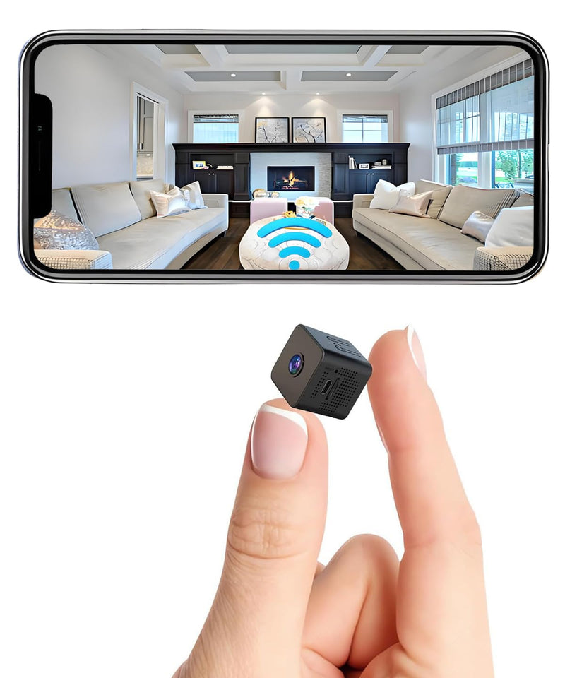 HD Hidden Camera, Wireless Mini spy Camera for Office & Home Security Small Hidden Camera with Night Vision Compatible with Android & iOS