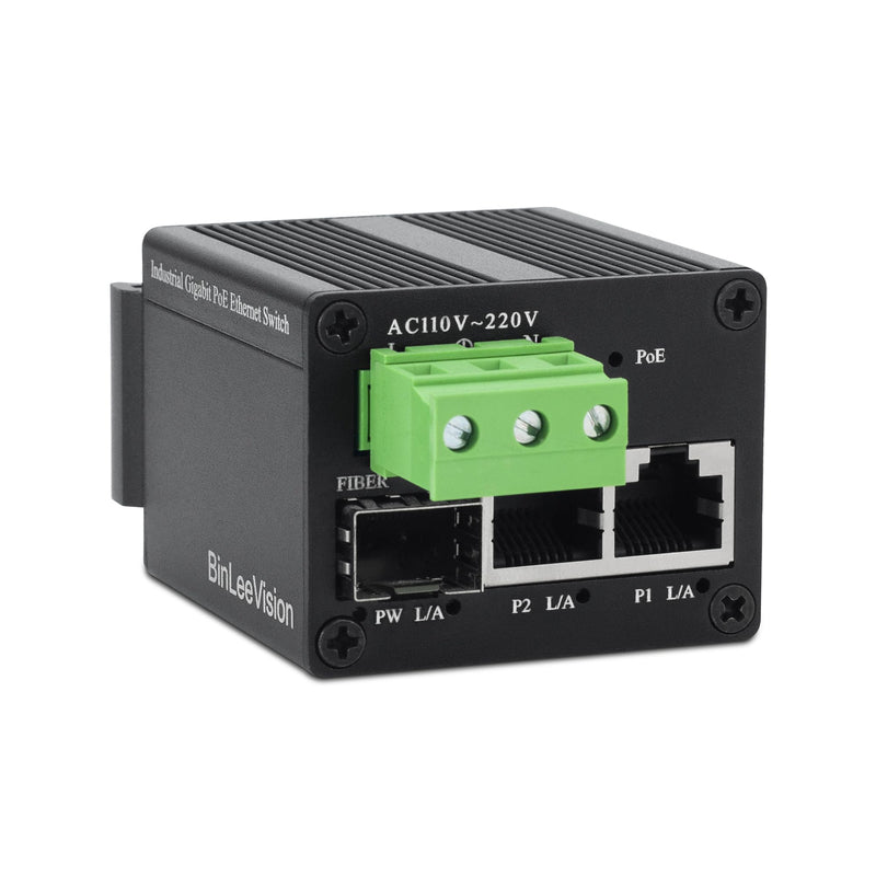 Ultra Mini Ethernet PoE+ Switch,2-Port PoE+ Output & 1-Uplink SFP Port ,30W PoE Output@40W Budget ,Design for PTZ IP Camera,Dual Band AP, Security Camera and etc (30W) 30W