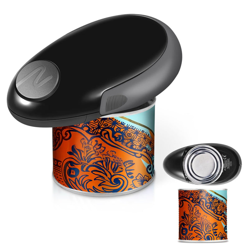 Electric Can Opener, Automatic Hands-Free Can Opener, Ergonomic Non-Slip Grip, Black