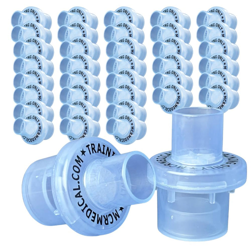 CPR Training Valves – 100 Pack Disposable One-Way Replacement Valves for CPR Manikins & Rescue Masks | Airway Filters for CPR, First Aid & AED Training | MCR Medical Supply