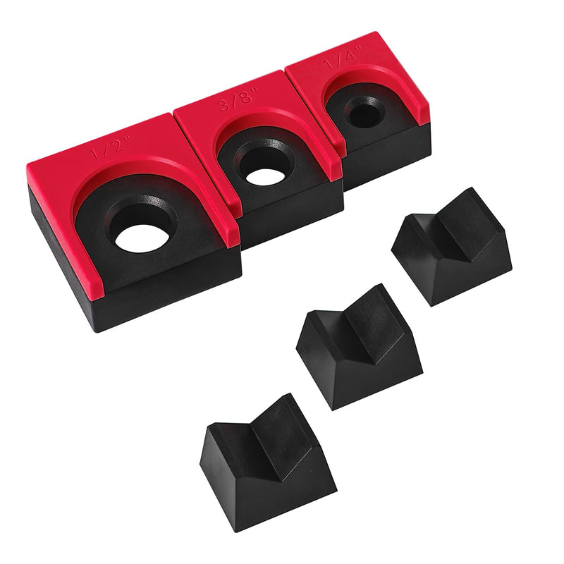 Ratchet Organizer Kit - 3 pack set, with Strong Magnets, Ratchet Organizer for tool box drawer, Keep Tools Organized, for Garage, Workshop(Red/Black) Red