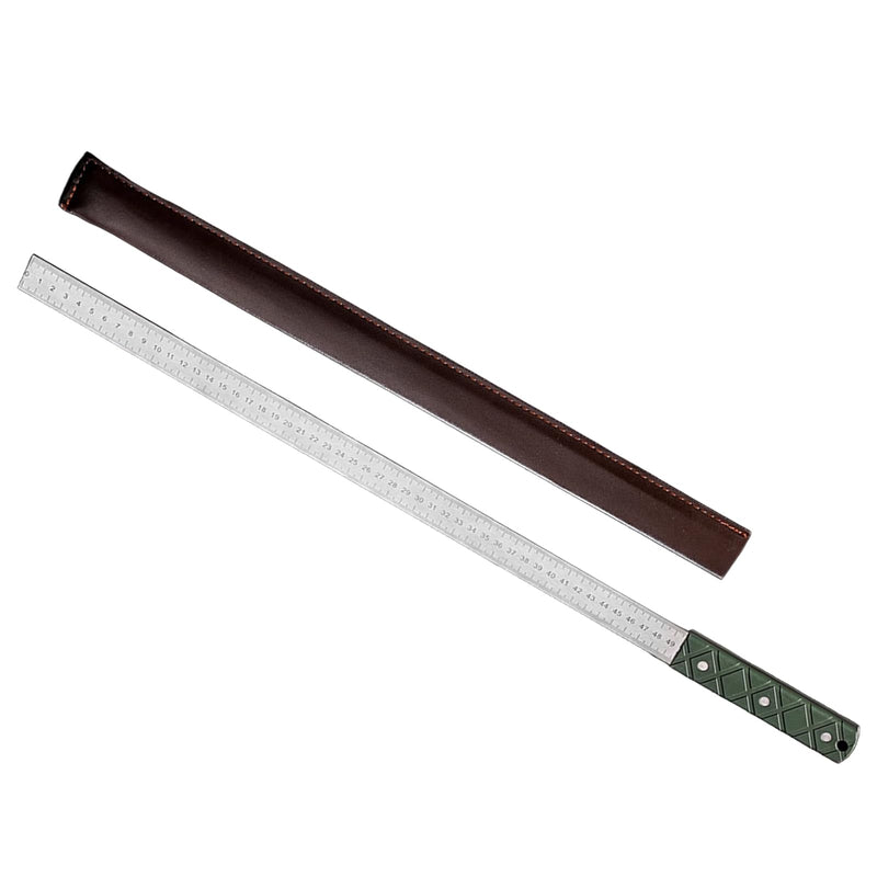 Heavy Duty Ruler 20 Inch & 50cm Handheld self-Defense Ruler with Metric Markings for Construction Office DIY (5mm) Thick
