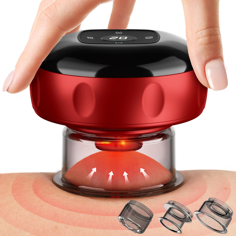 Smart Cupping Massager, Cupping Set with 2 Modes, Cupping Kit with 12 Levels Suction and Heat,1 Pack 1 PACK