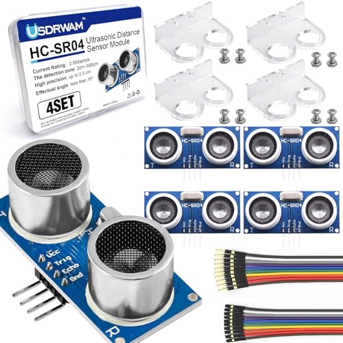4PCS HC-SR04 Ultrasonic Distance Sensor Modules with Brackets