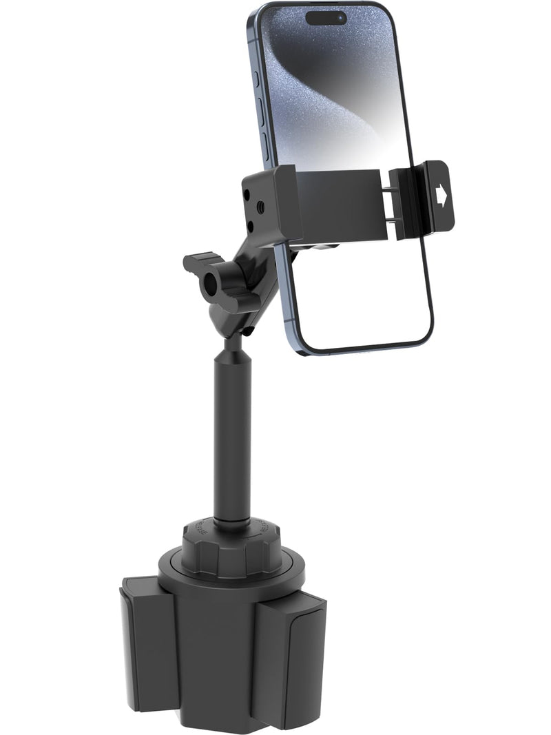 Car Cup Holder Phone Mount, [Metal Anti Shake Arm] Phone Holder for Car, Thick Cases Friendly Cradle Fit for iPhone 16/15/14 Pro Max, Galaxy Z Fold7, S25/24/23 and 4-7" Cellphone