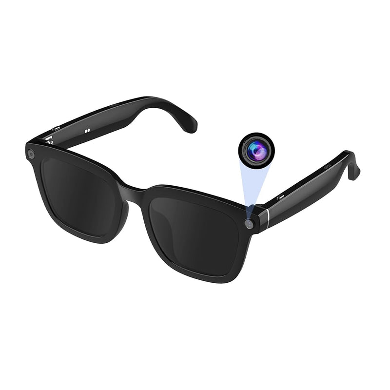 Ai Smart Glasses with Camera and Bluetooth, 5MP HD 1080P Video Recording Photo Taking UV Protection Eyewear Glasses, Voice Assistant, Open-Ear Audio for Outdoor Sport Cycling, Hiking Travel With Polarized Lenses
