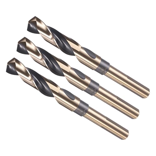 METALLIXITY Drill Bit 5/8" 3pcs, 1/2" Shank 3-Flat M35 5% Cobalt HSS 5/8" (15.875mm) 1/2"
