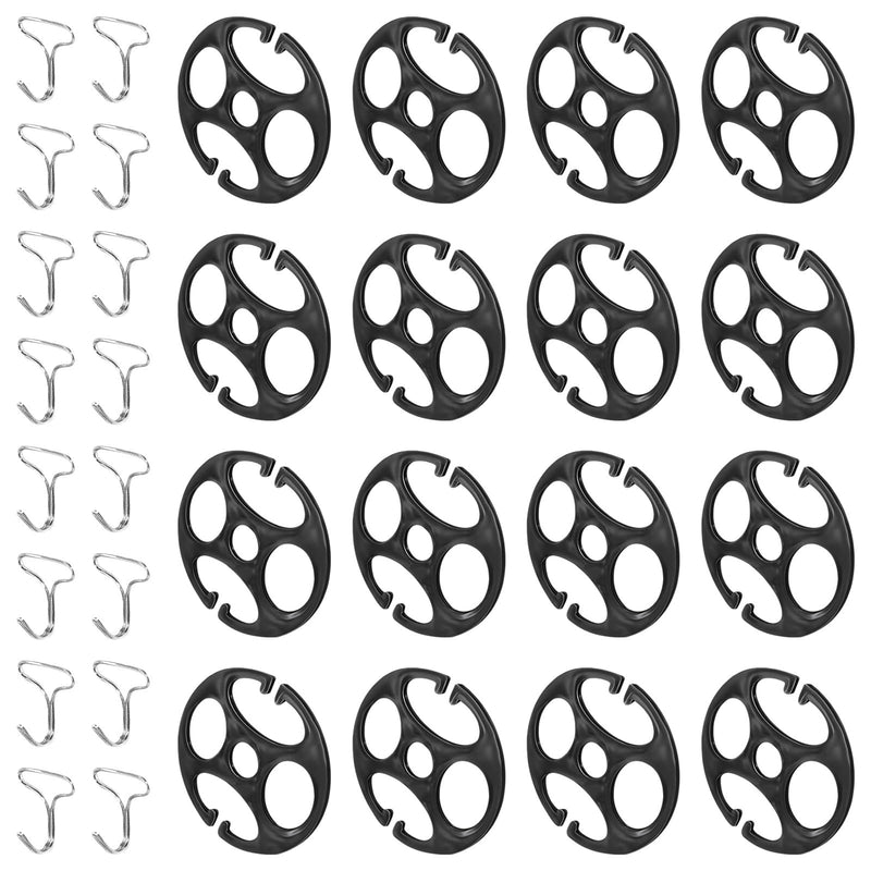 32PCS Car Seat Cover Plum Plate Metal Hooks, 16PCS Plastic Car Seat Chucks and 16PCS Metal Cover Hooks Locking Clips for Installing and Replacing Seat Covers Car Fasteners