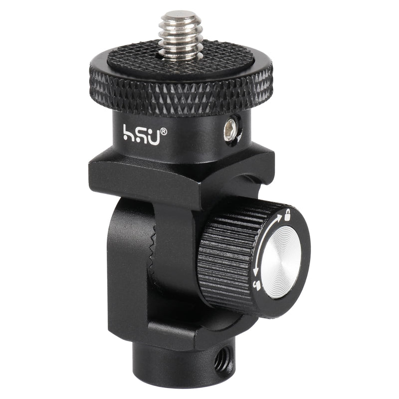HSU Vertical Mount Adapter, Aluminum 1/4”-20 Screw Hole 180° Rotation Camera Tripod Mount for Insta360 X5/X4/X3/X2/X/RS/R/GoPro/DJI Osmo Action 5/4/3 Camera and Other Action Cameras