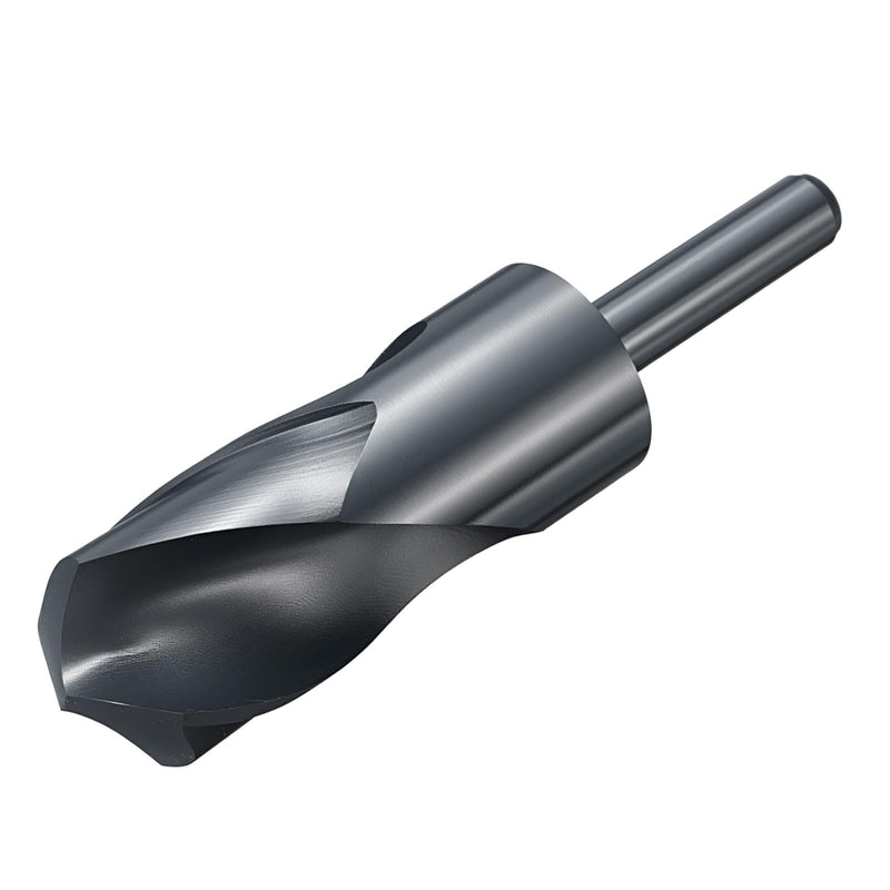 uxcell 36mm Drill Bit 1/2" Reduced Shank M2 High-Speed Steel Nitriding Black 135° Bits for Hard Metal Stainless Steel Professional Round
