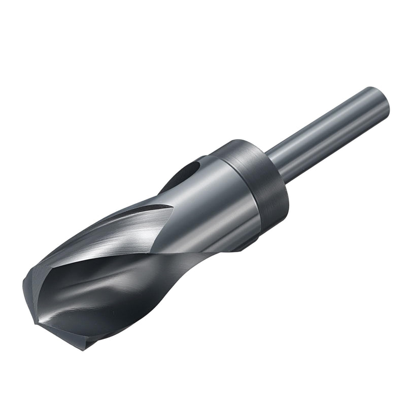 uxcell 33mm Drill Bit 1/2" Reduced Shank M2 High-Speed Steel Nitriding Black 135° Bits for Hard Metal Stainless Steel Professional Round