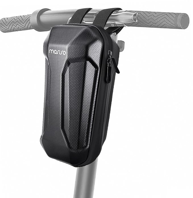 MOSISO Electric Scooter Bag, Waterproof EVA Scooter Storage Bags for Scooters, Bikes, 3L Large Capacity Front Hanging Handlebar Bag for Carrying Phone,Wallet,Keys,Charger Tools,Repair Tools, Black