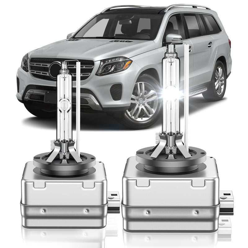 Fit for Mercedes Benz 2017-2019 GLS450 GLS550 GLS63 AMG 2008-2015 GL320 GL350 GL450 GL550 GL63 GLK350 GLK450 D1S HID Xenon Headlight Bulbs, High Low Beam Light Bulb, 6000K White, Pack of 2 D1S-6000K