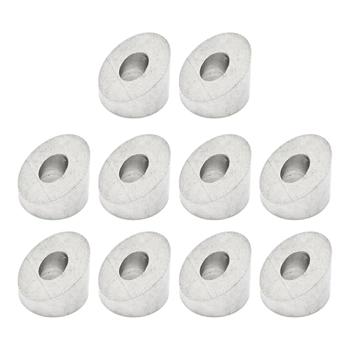 10Pcs 1/4" 30 Degree Angle Beveled Washers, 316 Stainless Steel, for 1/8"-3/16" Cable Railing Stair Ends, Marine Grade, Fits Wood & Metal Posts, DIY Deck & Balustrade ID1/4inch