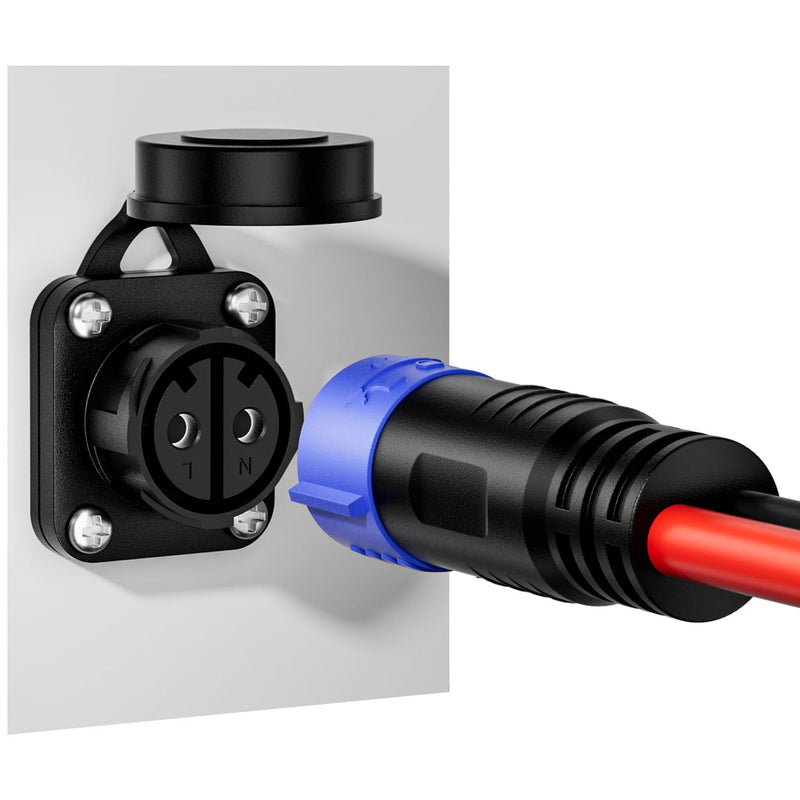 Trolling Motor Plug,12V/24V/36V/48V 2-Wire 8 Gauge 50A Receptacle for Minn Kota Marine Boat, Male & Female Waterproof Quick Connect Straight