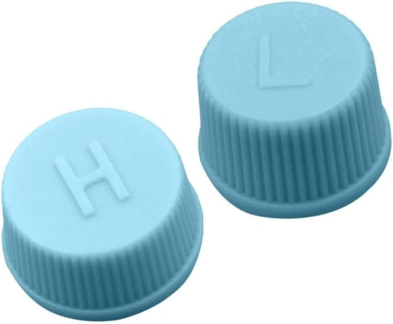 2Pcs High and Low Pressure AC Port Caps, Automotive Air Conditioning Service Kit with Secure Seal Design, Charging Port Covers for Car AC System Maintenance