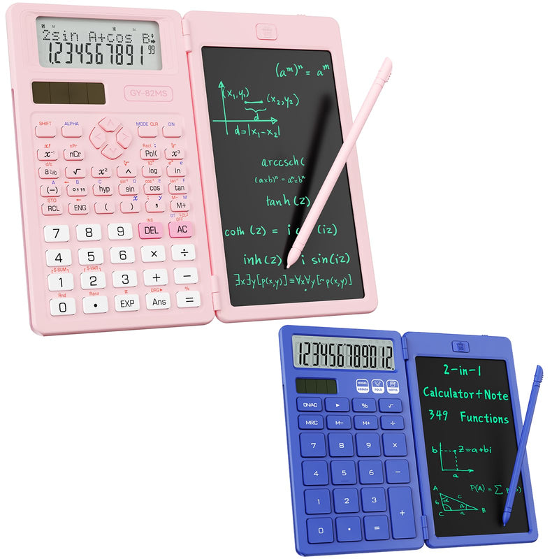 82MS Scientific Calculator Black and Basic Calculators Black with LCD Notepad Calculators
