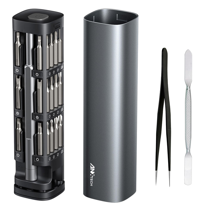 46 in 1 Precision Screwdriver Kit with Magnetic Bits & Metal Case, Compact Repair Tool Kit for Phone, Computer, Laptop, PC, Watch, Glasses, DIY, Drone, Game Console, Robot, Models & Electronics